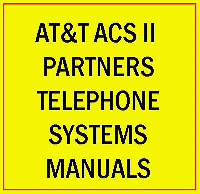 AT&T ACS II Partner Phone System Manual Guide Lucent Avaya Plus Mail Endeavor CD • $11.98