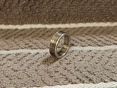 Wyoming State 90% Silver  Washington Quarters Coin Ring Size 6-1/2  2007 • $34