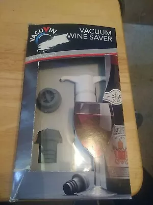 $17.99 • Buy Vacu Vin Vacuum Wine Saver Kit - Vacuum Pump With 4 Stoppers