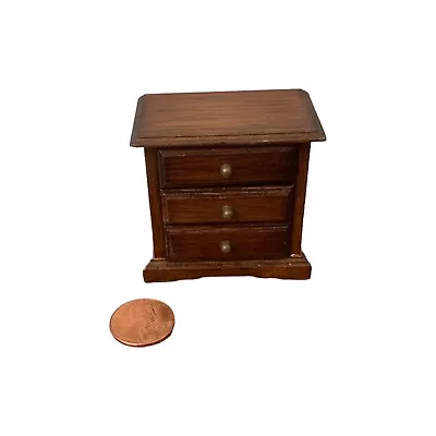 Vintage Dollhouse Concord MIniature Night Stand Bed Side Table Drawers 1:12 • $31.84