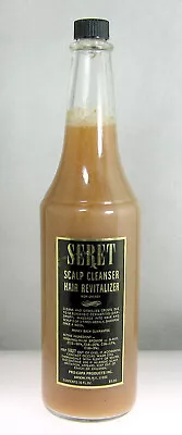 Vintage Seret Scalp Cleanser Hair Revitalizer Barber Bottle Original Contents 22 • $20