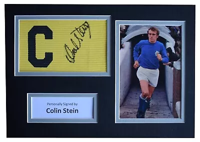 Colin Stein Signed Captains Armband A4 Photo Display Rangers Football AFTAL COA • £44.99