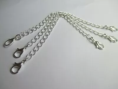 UK Jewellery 3 Pcs 5 Inch Extender Extension Silver Curb Necklace Pendant Chain  • £3.49