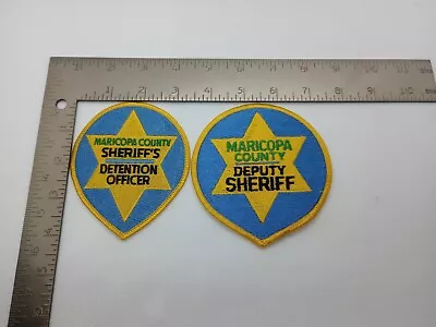 (2) Vintage Maricopa County Arizona Patches Deputy Sheriff & Detention Officer  • $19.95