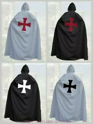 Medieval Templar Knight Crusader Cloak Hood Reenactment SCA Larp  • $88.92