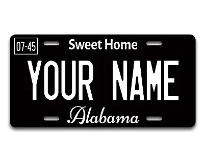 Personalized Name (All 52) Black States Car Bike Vehicle License Plate Auto Tag • $14.99