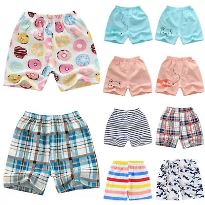Kids Boys Girls Shorts Baby Elastic Waist Print Short Pyjamas Pants Summer • $12.06