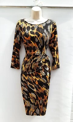 Pencil Dresspin Upsiren60s70's80's Vintage Styledebenhamsgeomtricsize 12 • £8.99