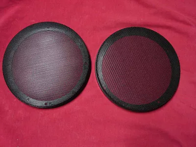 Pair Of Round 6-3/4  SPEAKER GRILLE Rv Car Trailer Black Stereo Cover • $10.69