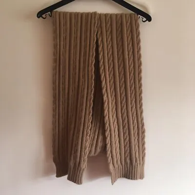 House Of Fraser 100% Cashmere Knitted Cable Scarf Snood Camel New • £32