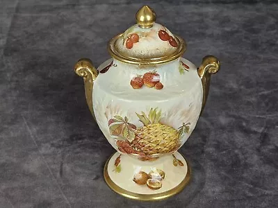 HAMMERSLEY CHINA (Hand Painted) 13.5cm LIDDED URN IN THE AUTUMN GOLD DESIGN... • £10