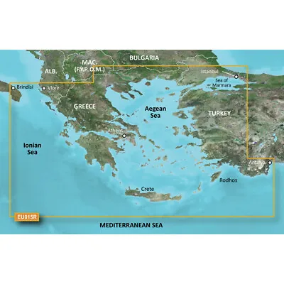 Garmin Bluechart G3 Vision HD VEU015R: Aegean Sea And Marmara • $240.31