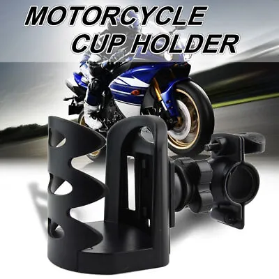 Motorcycle Adjustable Handlebar Cup Holder Mount Drink Water Bottle For ATV Bike • $8.49
