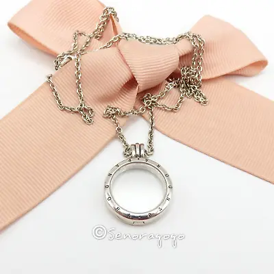 $130 • Buy Genuine PANDORA Floating Medium Locket Charm Pendant 60cm Chain Necklace #590530