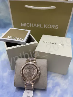 $100 • Buy Michael Kors Ladies Parker Chronograph Rose Gold Stainless Women's Watch MK5896