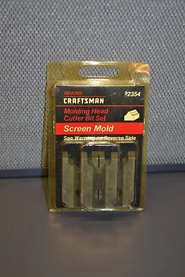 Sears Craftsman 92354 Molding Head Cutter Bit Set - Screen Mold - NOS • $19.99