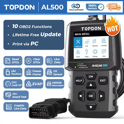 TOPDON OBD2 Scanner OBDII Fault Code Reader Car Check Engine Diagnostic Tool UK • £35.99