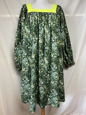 Batsheva X Laura Ashley Beaumaris Shift Dress Sz 0 Sherwood Forest Floral Green • £96.47