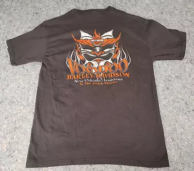 Harley Davidson T Shirt Mens Large Black New Orleans Voodoo 2010 Rare 2 Sided • $24