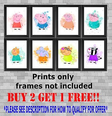 Peppa Pig Childrens Bedroom Wall Art Poster Print Picture Gift A5 A4 A3 • £2.50