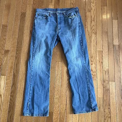 Levi 527 Bootcut Jeans Mens Size 36x32 (Actual 36x31) Light Blue FLAWS • $19.99