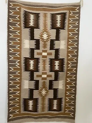 Antique Navajo Native American Indian Handwoven Rug Storm Pattern • £579.99