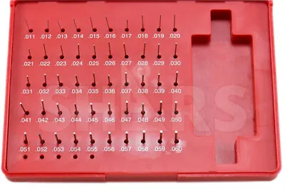 Shars 50 Pcs M0 .011-.060  Class ZZ Steel Pin Plug Gage Gauge Set Minus (-) #} • $19.95