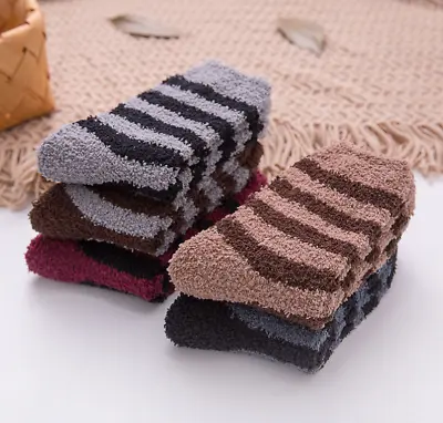 £8.99 • Buy 5 Pairs Mens Womens Soft Fluffy Socks Warm Winter Cosy Lounge Bed Socks UK