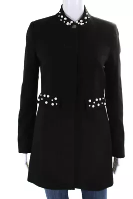 $34.99 • Buy Zara Basic Collection Women's Pearl Embellished Long Sleeve Coat Black Size M