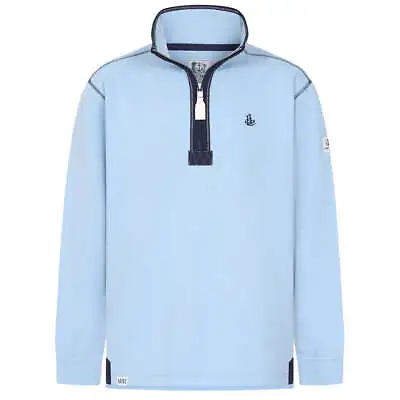 Lazy Jacks 1/4 Zip Plain Sweatshirt LJ40 In Sky • £54.99