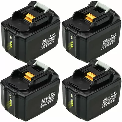 4Pack 9.0Ah Battery For Makita 18V LXT 6.0 BL1860 BL1830 Cordless Tool / Charger • $17