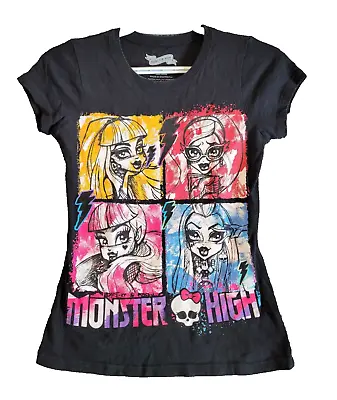 MONSTERS HIGH Girls Size L 14 Black T-Shirt 100% Cotton • $8.99