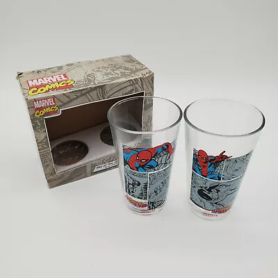 $16.99 • Buy 2 Marvel Comics 16oz. Drinking Glasses | The Amazing Spider-Man