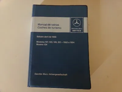 1985 Mercedes Manual Of Boards / Touring Cars R107 W123 W 126 W 201 • $31.83