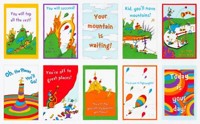 NEW Dr Seuss Oh The Places You'll Go Kids Quilting Fabric Book Panel See Descrip • $19.75