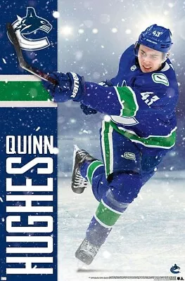 Quinn Hughes SUPER-D Vancouver Canucks Official NHL Hockey 22x34 Wall POSTER • $16.99