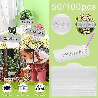 50PC-100PC Plant Labels Aluminum Plant Tags Tree Tags Garden Waterproof Tags • £11.03