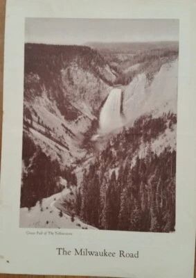 $35 • Buy 1940's Milwaukee Road C M & St Paul & P RR Dining Car Menu Yellowstone Natl Park