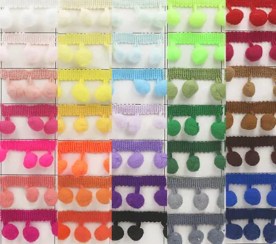 £2.39 • Buy Pom Pom Trim Sewing Craft  36 Different Colours : Size : 12mm  #10