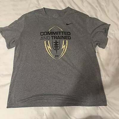 Vanderbilt Commodores Team Issued Nike Short Sleeve Shirt Men's Grey 3XL XXXL • $20