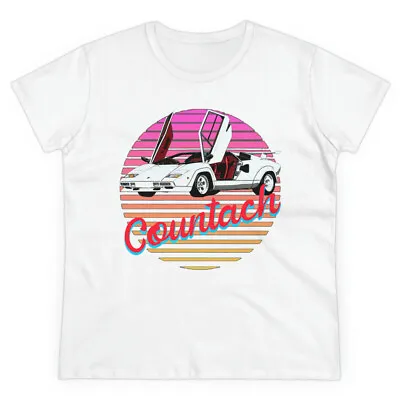 Lamborghini Countach Retro 80's Style T-Shirt- Women's • £28.92
