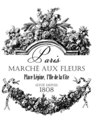 Vintage Image French Paris Flower Advertising Furniture Transfers Decals MIS630 • $12.99