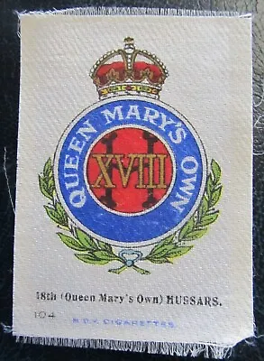 £2.99 • Buy BDV Cigarette Silks Card Ww1 1914 Queen Marys Own Hussars MULTI BUY DISCOUNT