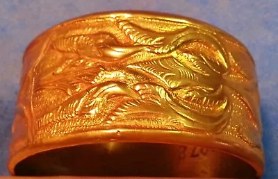VINTAGE JEWELRY GOLD BANGLE New York Metro Museum Of Art Replica Holiday GIFT • $175