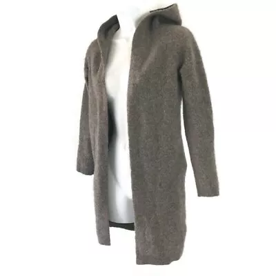 Aritzia Community  Wool & Yak Sweater Tan Brown Size XXS 2XS Open Sweater Hooded • $30