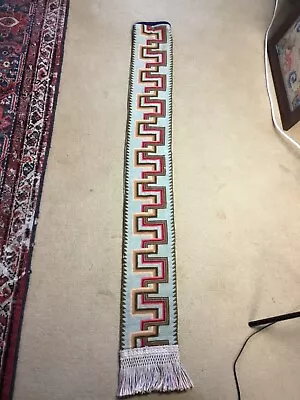 £30 • Buy Antique /vintage Woolwork Tapestry Handmade Bell Pull 61” Long 