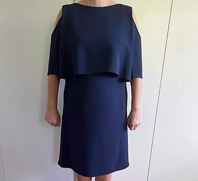 Carla Zampatti Blue Dress As New Size 12 • $225