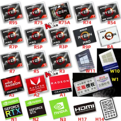 AMD Ryzen R9 R7 R5 R3 Win11 Label Sticker For Laptop PC Tablet Desktop Computer • $1.99