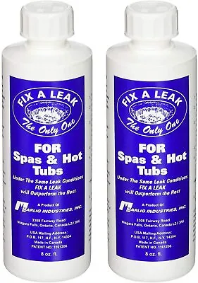 2 8oz Bottles Marlig Fix-A-Leak Pool And Spa Leak Sealer • $27.27