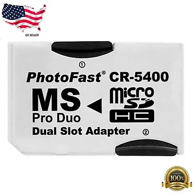  Dual Micro SD TF To Memory Stick MS Pro Duo PSP Card 2 Slot Adapter Converter S • $2.97